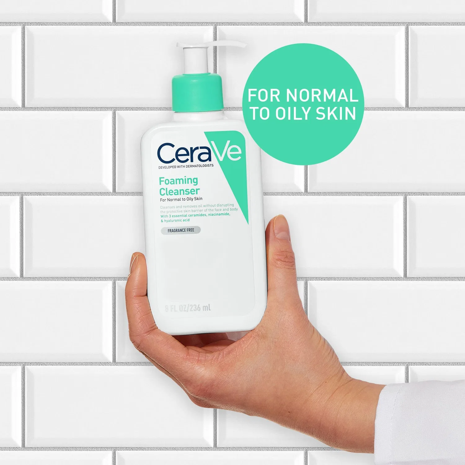 Очищающая пенка для жирной кожи CeraVe Foaming Cleanser for Oily Skin, 88 мл — фото 2