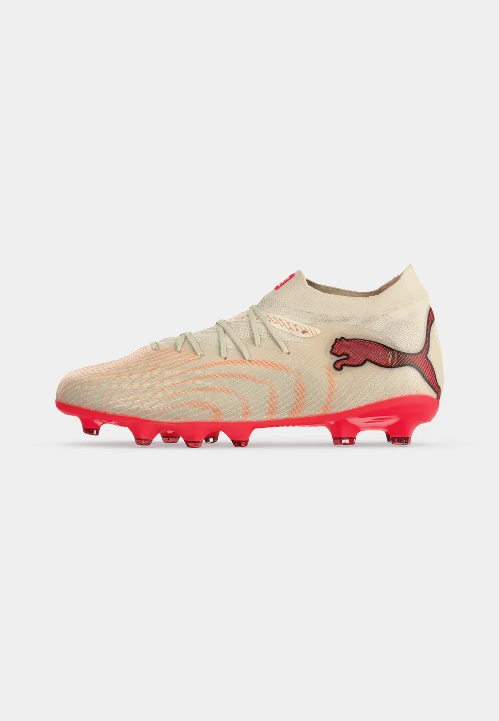 Футбольные бутсы Future 9 pro fg/ag jr унисекс для искусственной травы Puma, Sugared Almond/White/Red/Black — фото 2