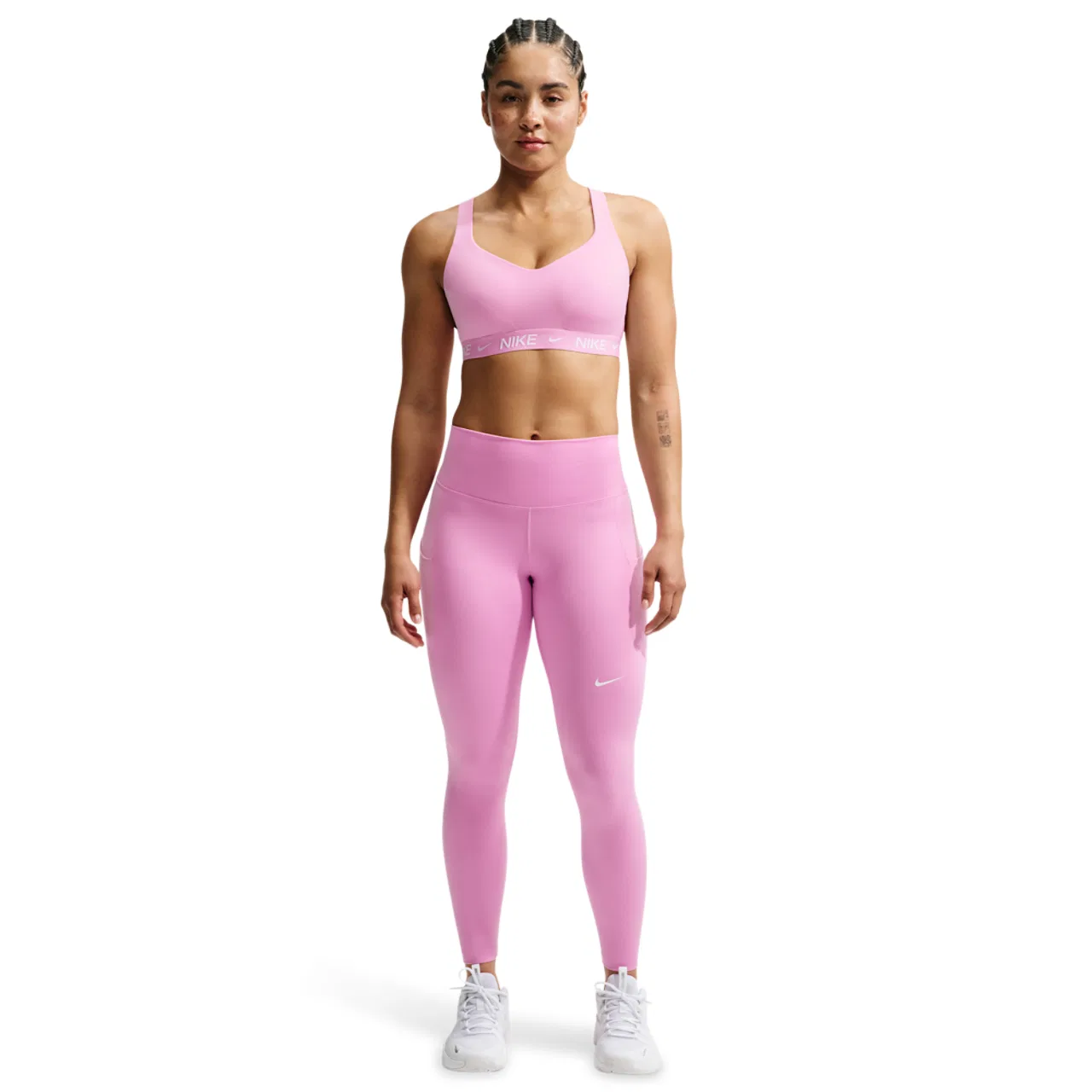Женский спортивный бюстгальтер Indy High DF Nike, цвет Pink Rise — фото 3