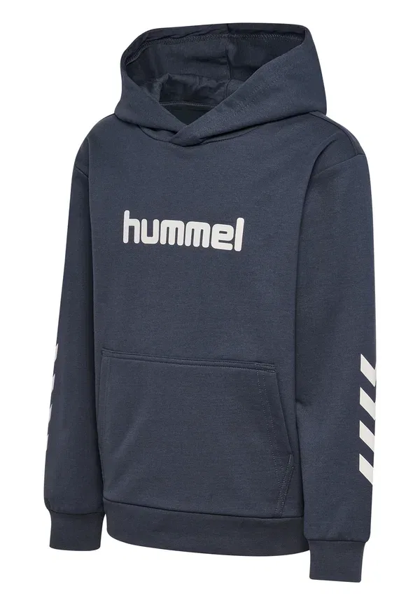 Толстовка с логотипом Hmljr reg, унисекс - худи Hummel, синий — фото 4