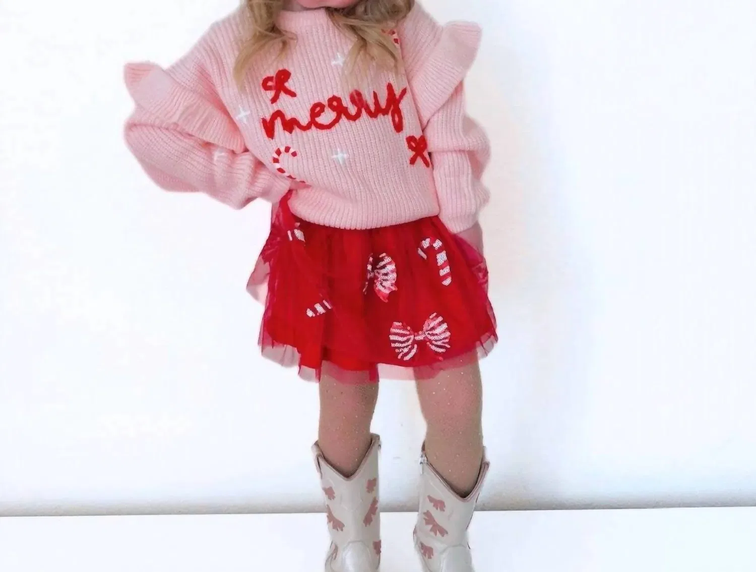 Детский свитшот с вышивкой Coquette Merry Knit SWEET wink, Ballet Pink