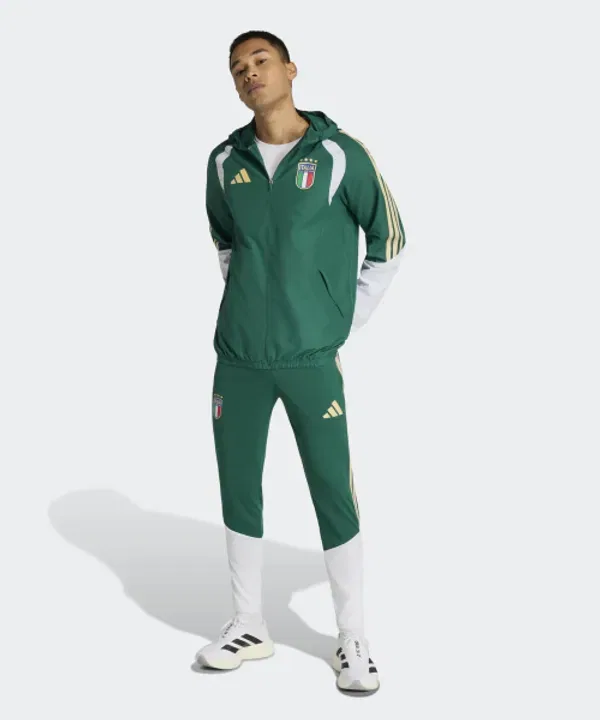 Куртка всепогодная Adidas, зеленая — фото 4