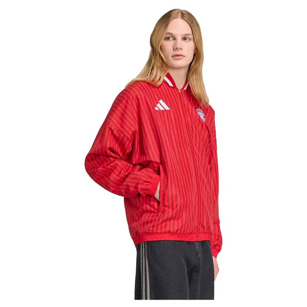 Мужская куртка свободного кроя с принтом Adidas FC Bayern Munich Stadium Adidas, Red
