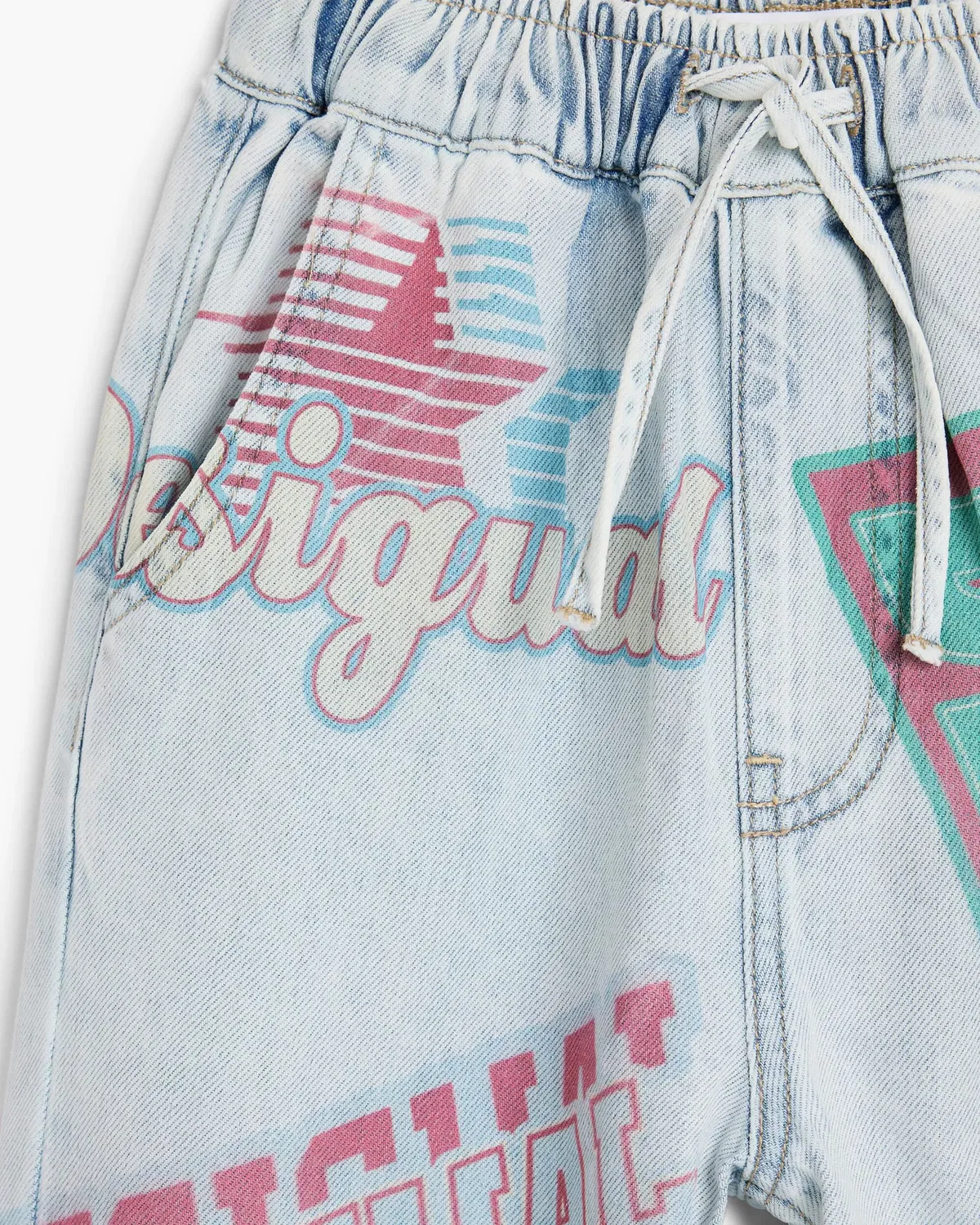 Детские джинсы для мальчиков с принтом Desigual, Azul — фото 4