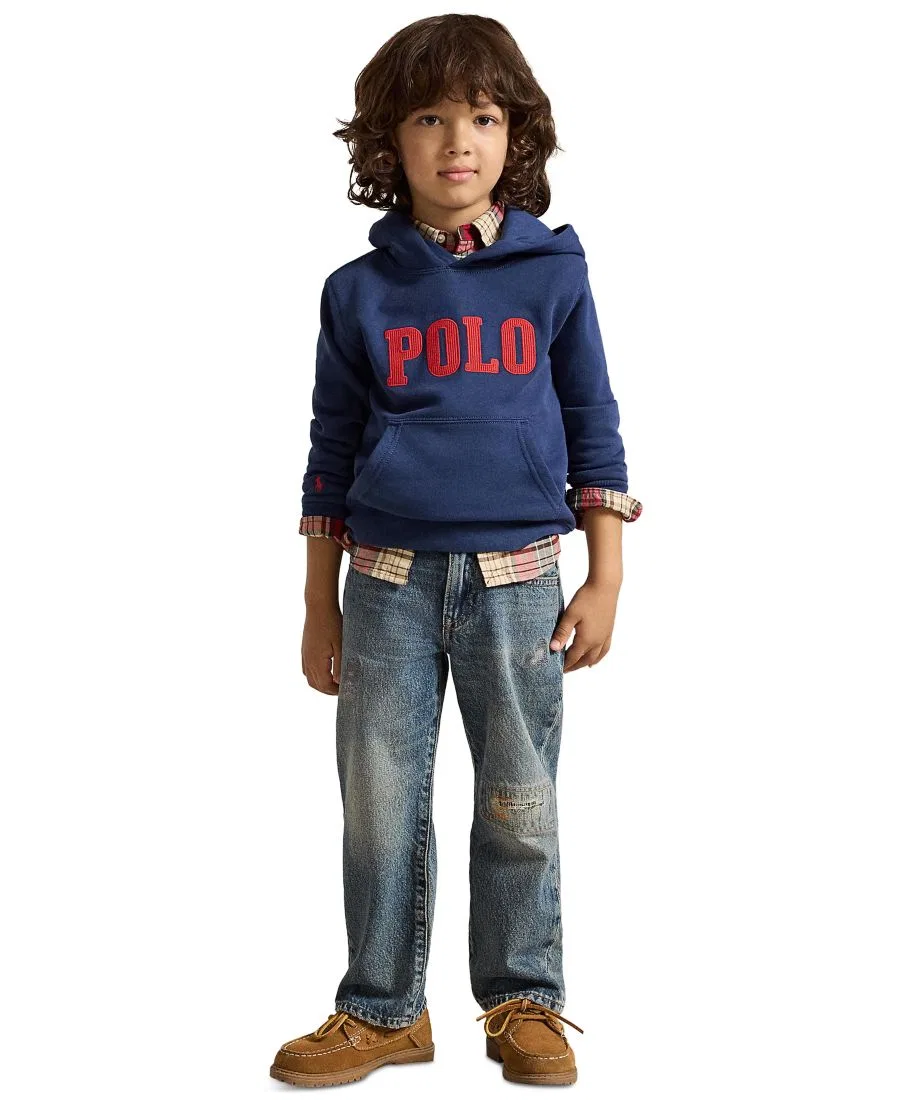 Худи из футера с вышивкой Polo Ralph Lauren, Rustic Navy — фото 2