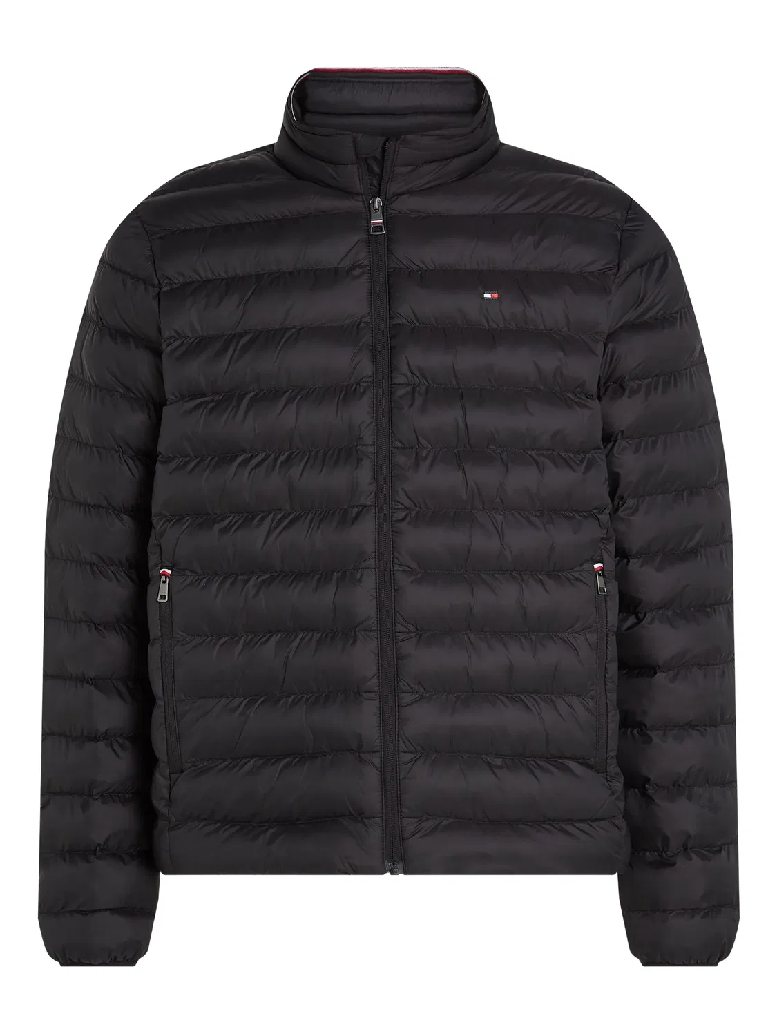 Стеганая куртка на молнии, черная Tommy Hilfiger, черный