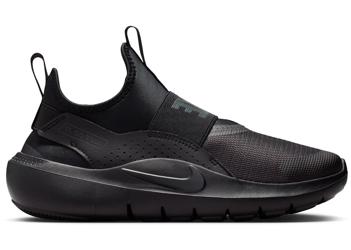 Детские кроссовки без шнурков Nike Flex Runner 4 Nike, Black/Anthracite/Black