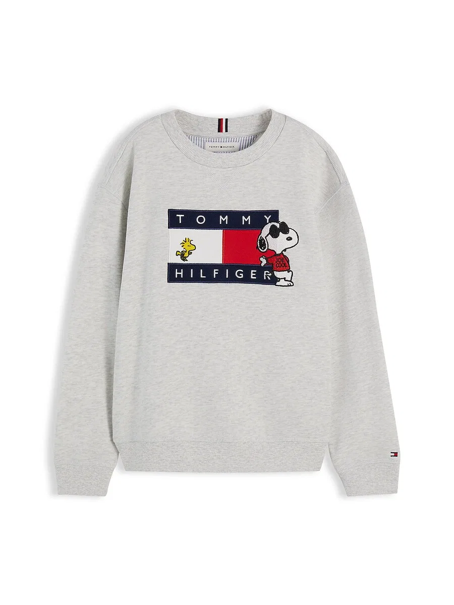 Толстовка TOMMY HILFIGER 'Peanuts' светло-серого цвета