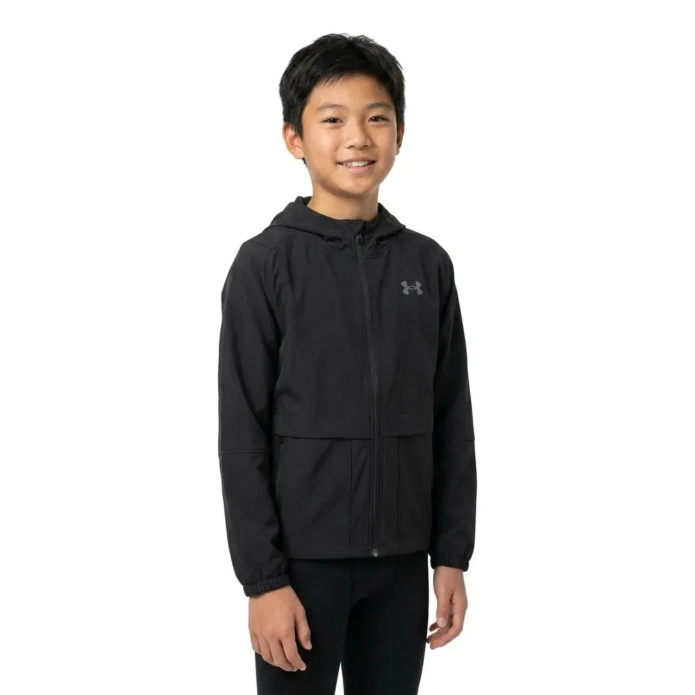 Детская куртка для мальчиков с защитой от ветра и воды Unstoppable Woven Under armour, Black