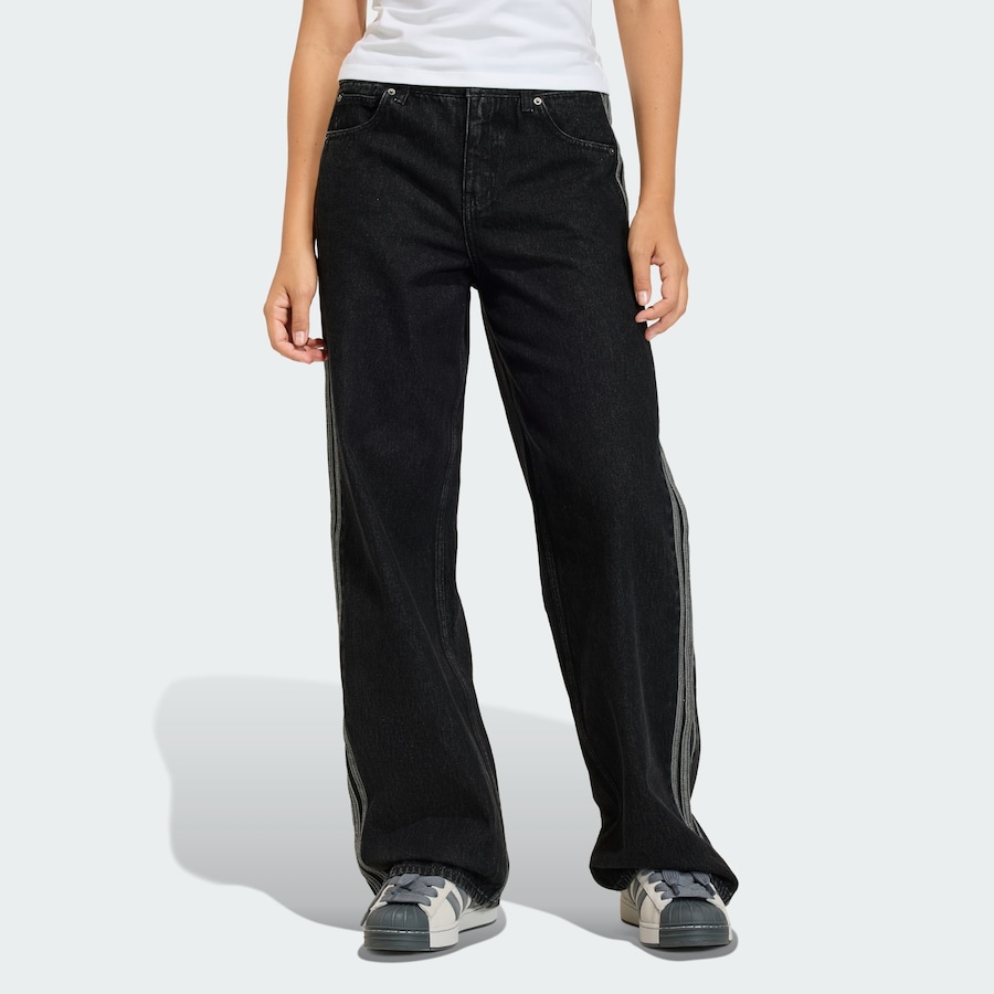 Джинсы свободного кроя ADIDAS ORIGINALS Firebird Track, Black Denim — фото 2