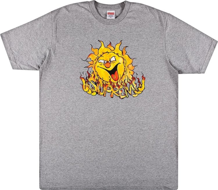 

Футболка Supreme Sun Tee 'Heather Grey', серый