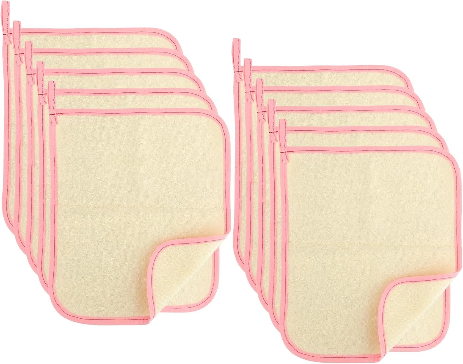 Эксфолиирующая мочалка для тела Kiopdse, 10 штук, Pink