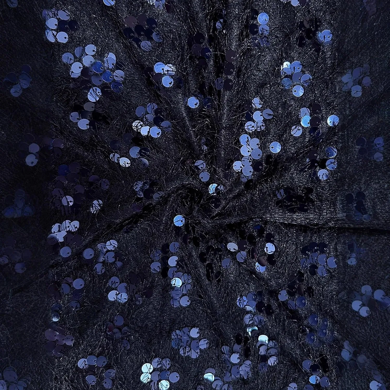 Женское клубное мини-платье с пайетками и бахромой, Blue — фото 4