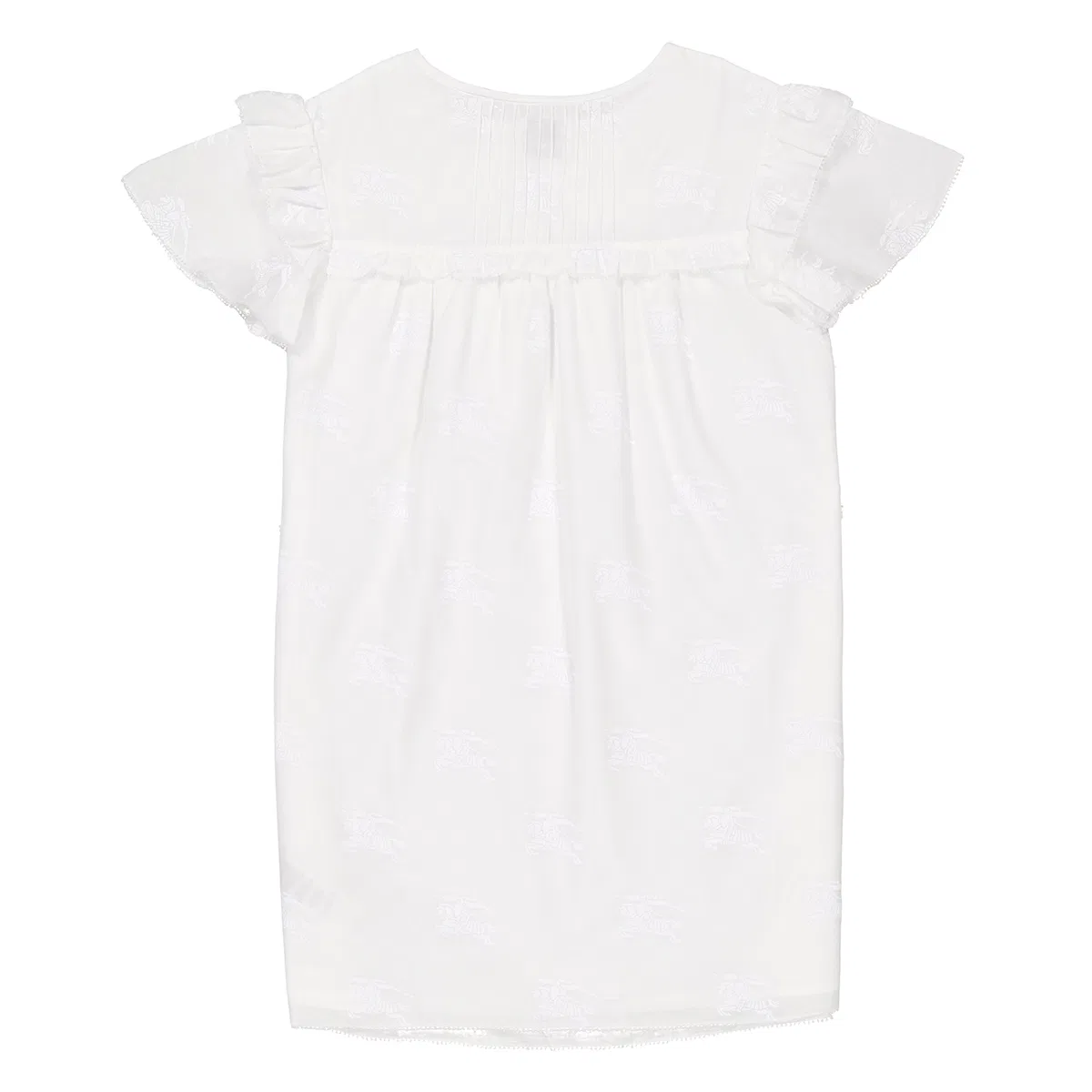 Платье с воланами EKD Ruffled Detail Dress Burberry, White Ip Pattern — фото 3