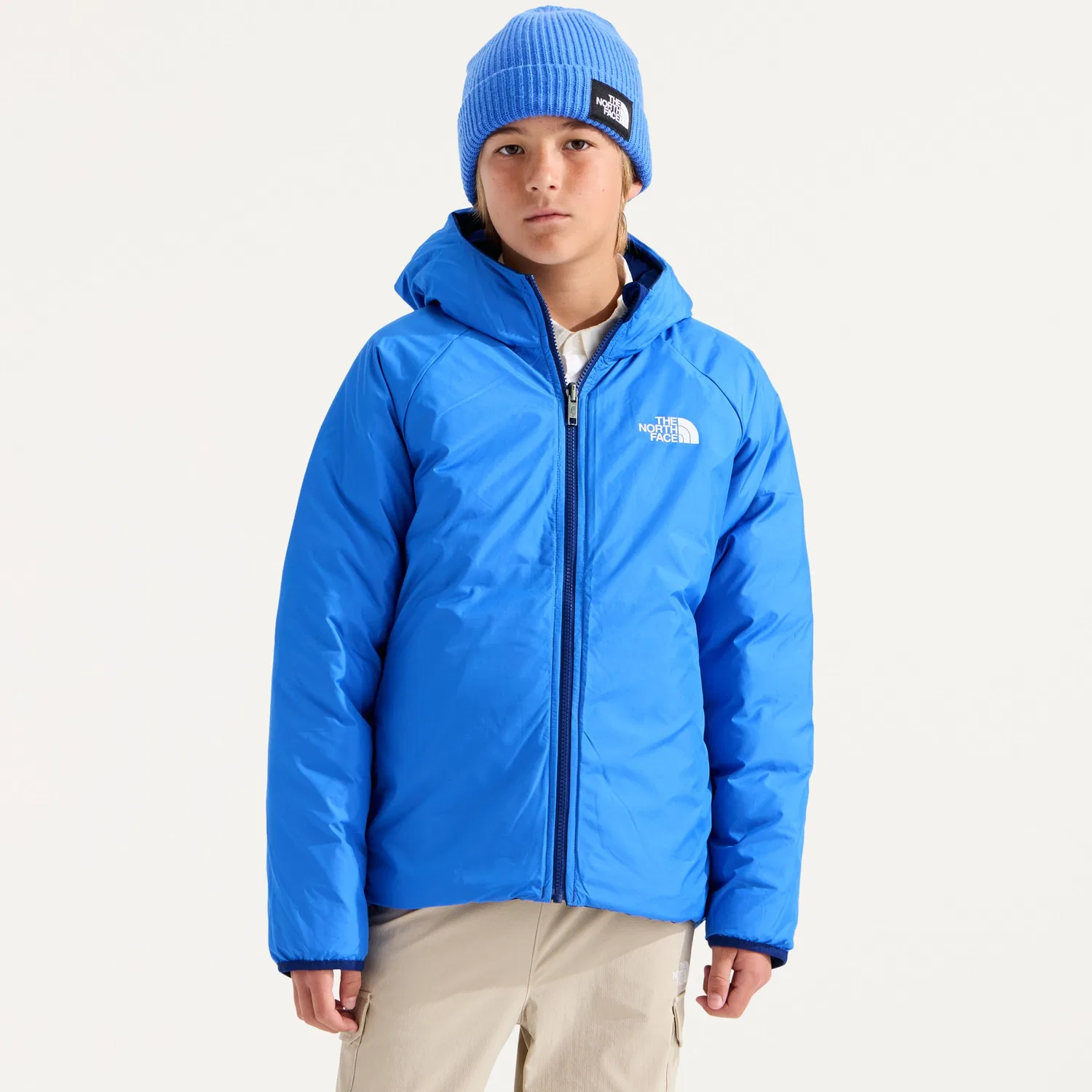 Куртка детская утепленная с капюшоном двусторонняя Reversible Perrito The North Face, Bold Blue — фото 4