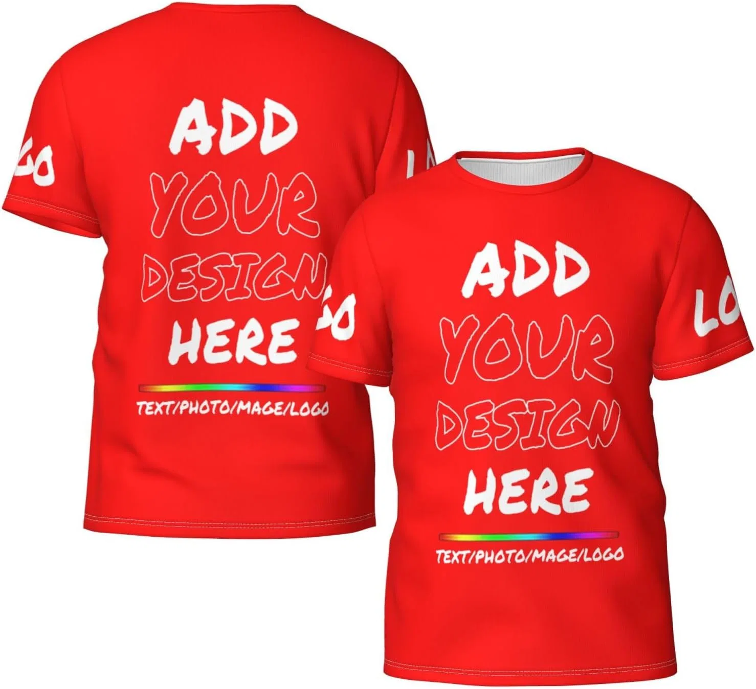 Женская футболка с принтом Letter Print Generic, Red