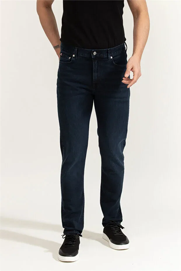 Мужские джинсы скинни из денима Tommy Hilfiger, Black — фото 4