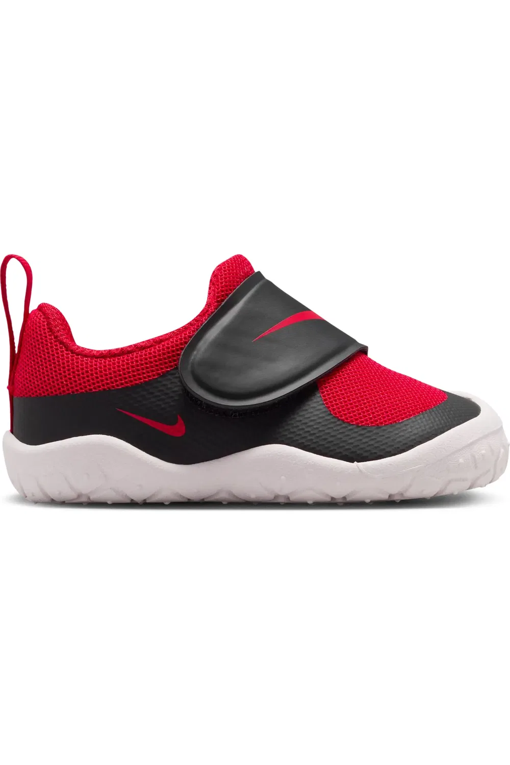 Детские кроссовки легкие на липучке Swoosh 1 Essential Nike, Black/Red/Summit White — фото 2