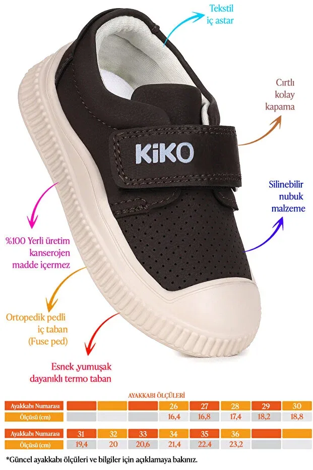Детские повседневные туфли для мальчиков на липучке Kiko Kids, Brown — фото 2
