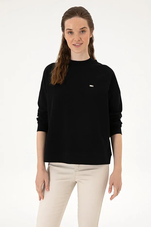 Женские свитшот с круглым вырезом U.S. Polo Assn., Black