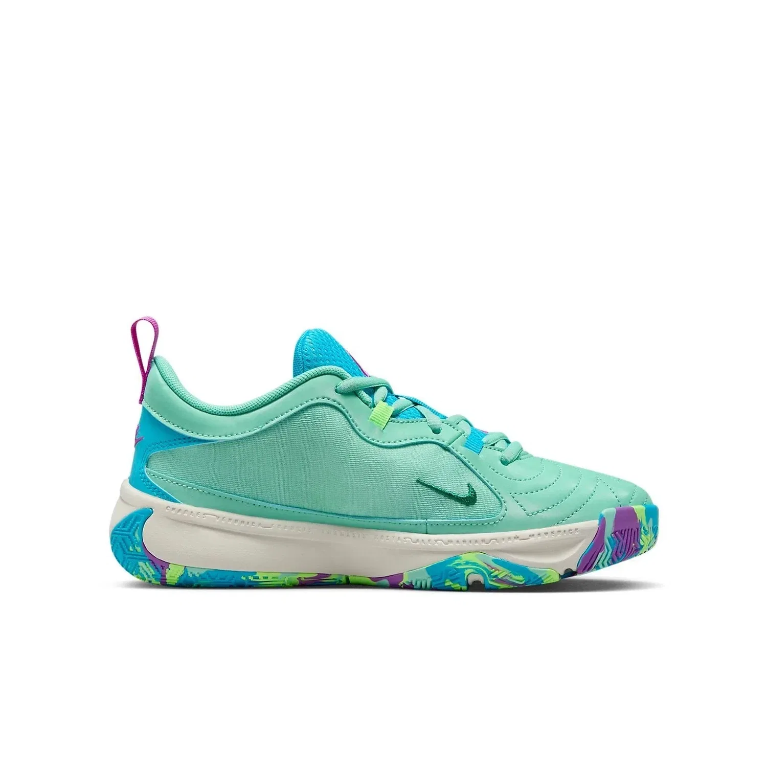 Детские кроссовки баскетбольные Nike Freak, зеленый — фото 2