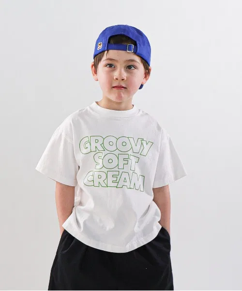 Детская футболка с принтом SOFT CREAM Tee GROOVY COLORS, Белый — фото 4