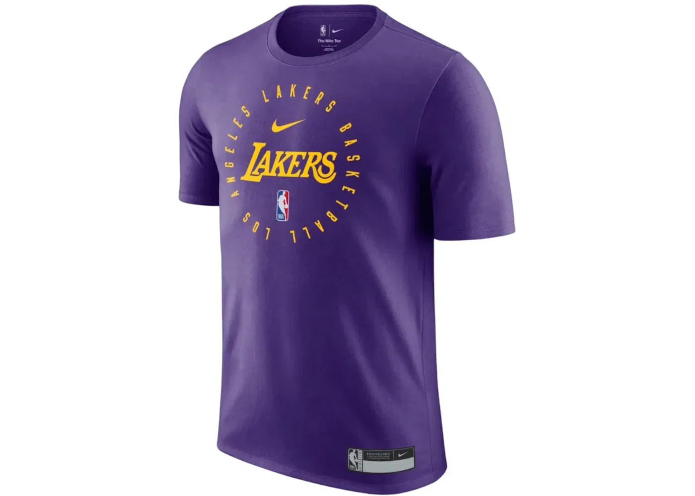 Мужская футболка с принтом Nike NBA Los Angeles Lakers Dri-Fit T-shirt, Purple/Yellow