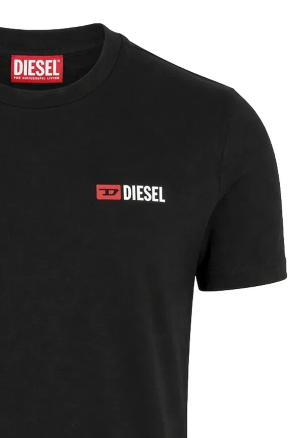 Футболка унисекс - базовая футболка Diesel, черный — фото 4