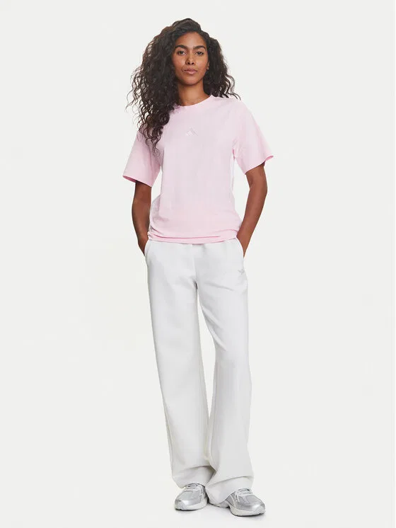 Футболка regular fit Essentials 3-Stripes Adidas, розовый — фото 2