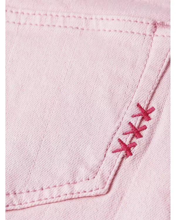 Детская джинсовая мини-юбка для девочек с вышивкой Scotch & Soda, Lilac Snow — фото 3