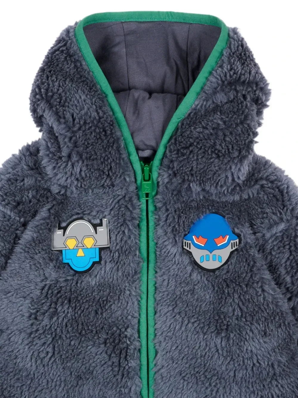 Куртка с капюшоном с нашивками Stella Mccartney Kids, синий — фото 3