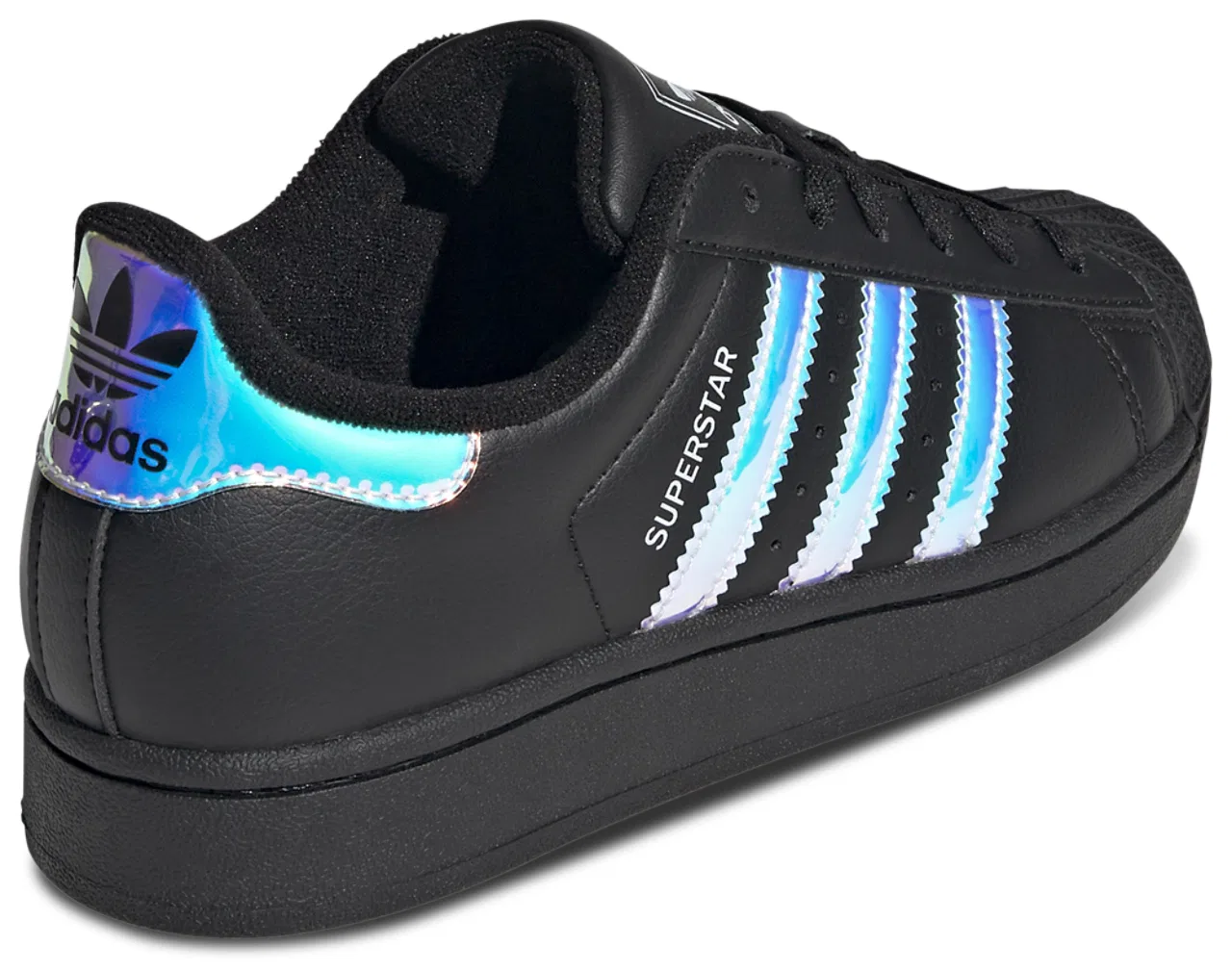 Кроссовки для девочек Superstar II Adidas, цвет Black/Halo Blue — фото 3