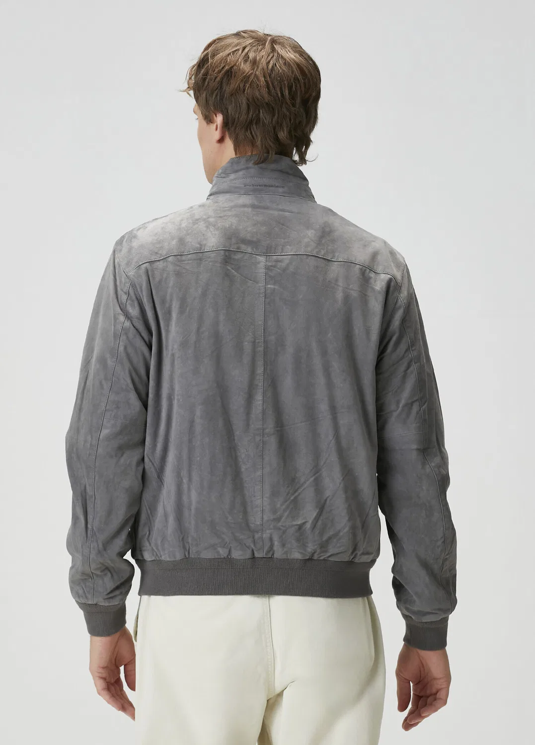 Куртка кожаная Polo Ralph Lauren, Grey — фото 4