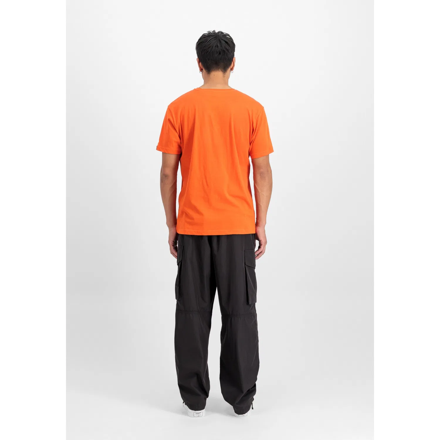 Детская хлопковая футболка с логотипом Alpha Industries, Boost Orange — фото 4
