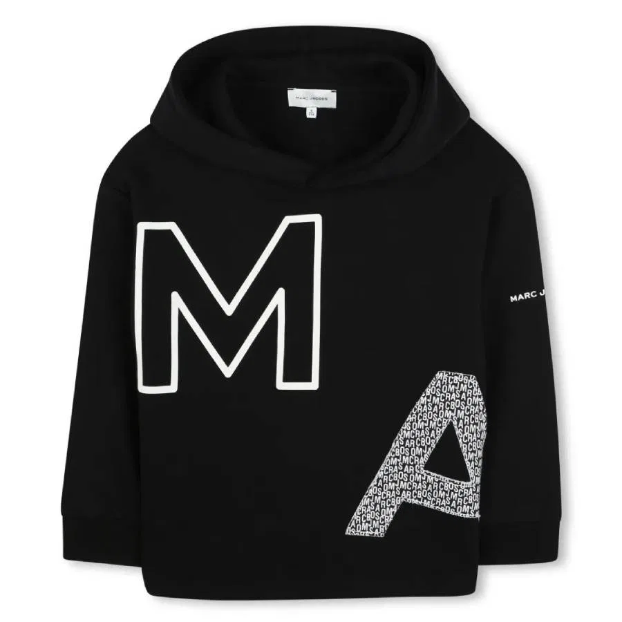 Худи с принтом Jumbled Logo Little Marc Jacobs, Black