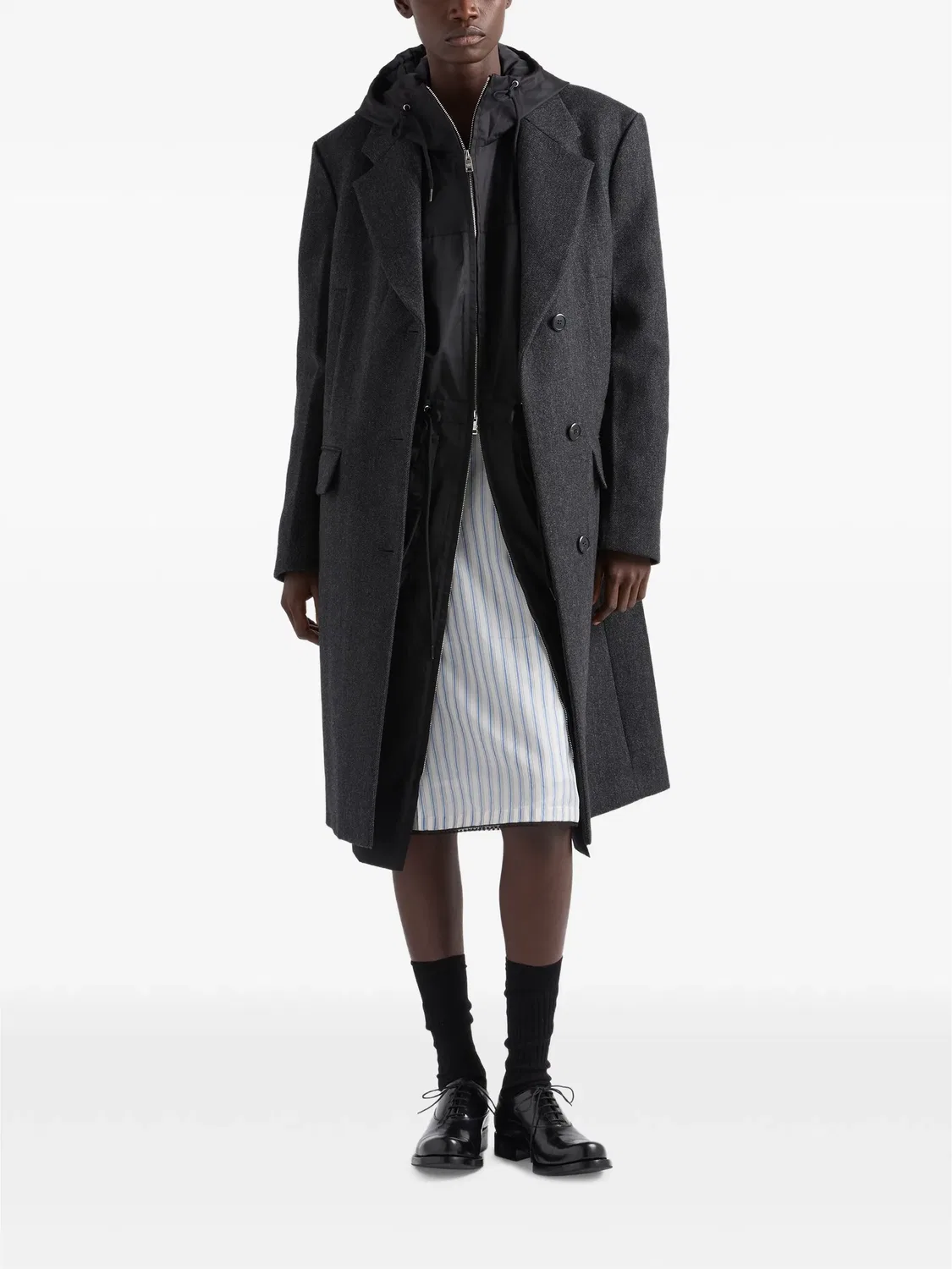 Куртка-парка Re-Nylon черного цвета Prada, черный — фото 2