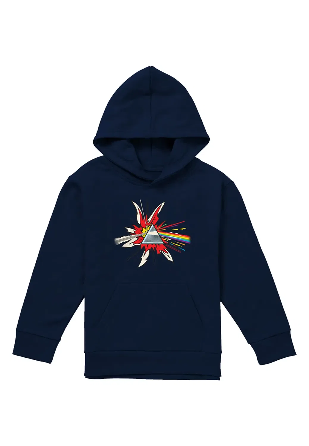 Детский пуловер с принтом Dark Side of the Moon Pop Art Pink Floyd, Navy