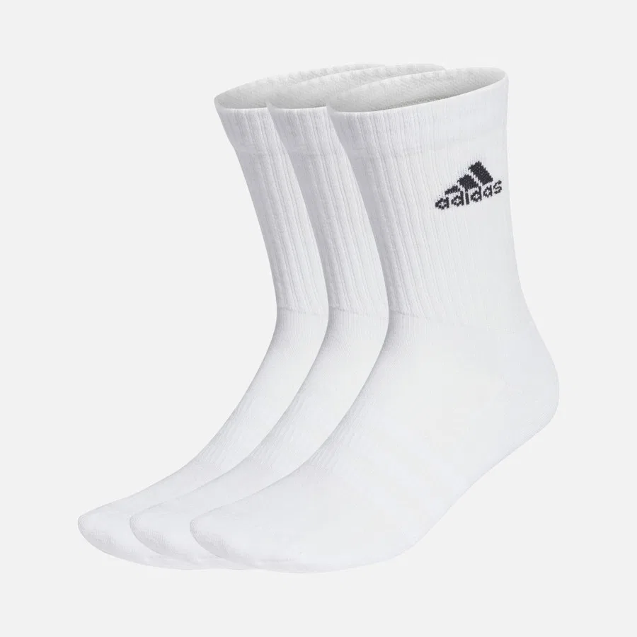 Носки спортивные с амортизацией, комплект из 3 пар, Cushioned Crew Gym & Training, adidas, Белый