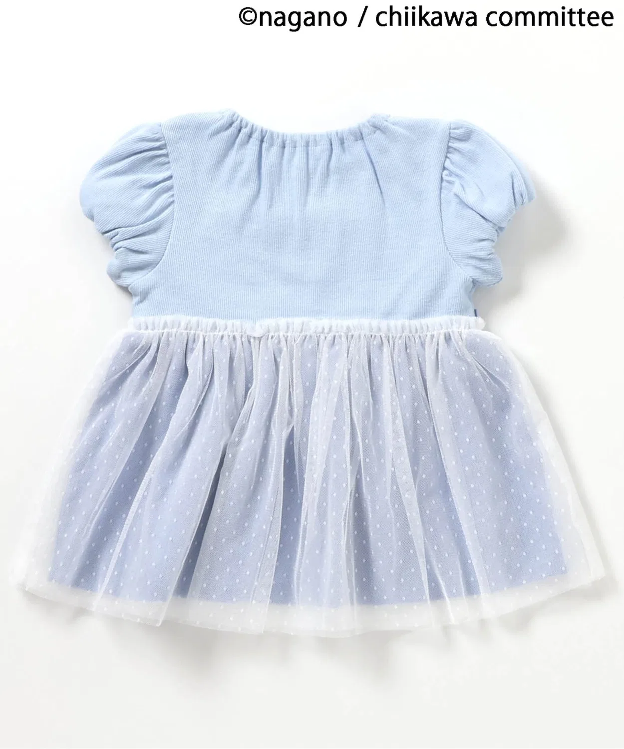 Детская футболка с принтом из тюля модель Chii Kawaii apres les cours, Sax Blue — фото 4