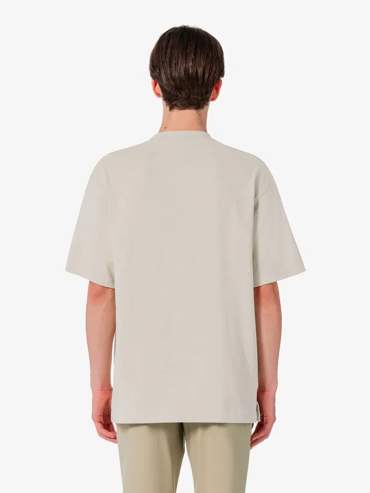 Футболка с контрастной строчкой и карманом LACOSTE, Beige — фото 3