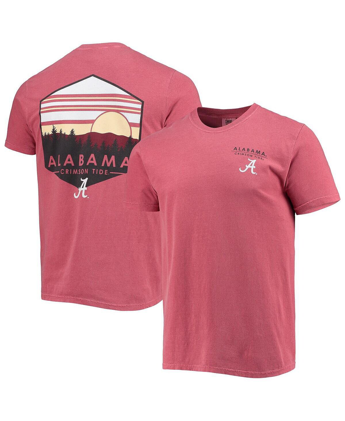 

Мужская футболка crimson alabama crimson tide landscape shield comfort colours Image One