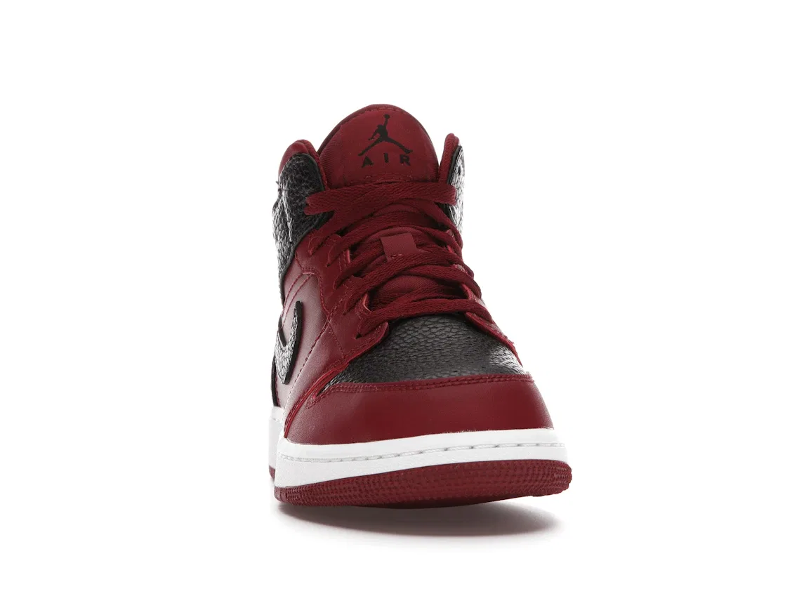 Детские кроссовки с высоким берцем Jordan 1 Mid Jordan, Team Red/Black-Summit White — фото 2