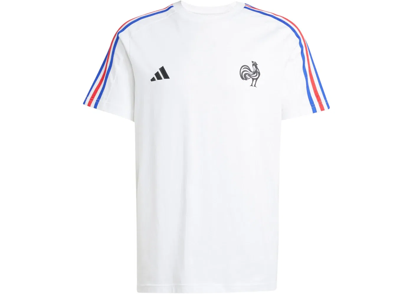 Мужская футболка с принтом 3-Stripes Adidas France Essentials, белый