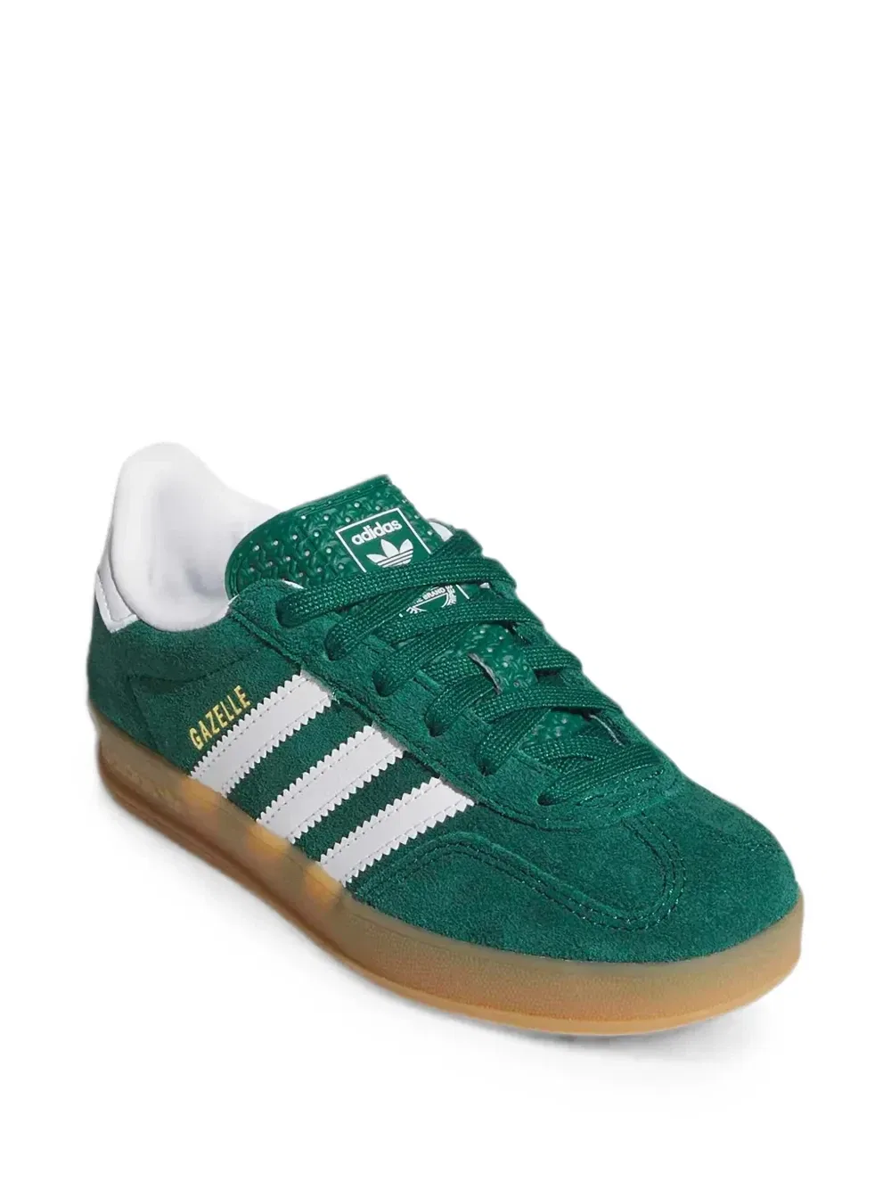 Кроссовки Gazelle с панелями Adidas Kids, зеленый — фото 3