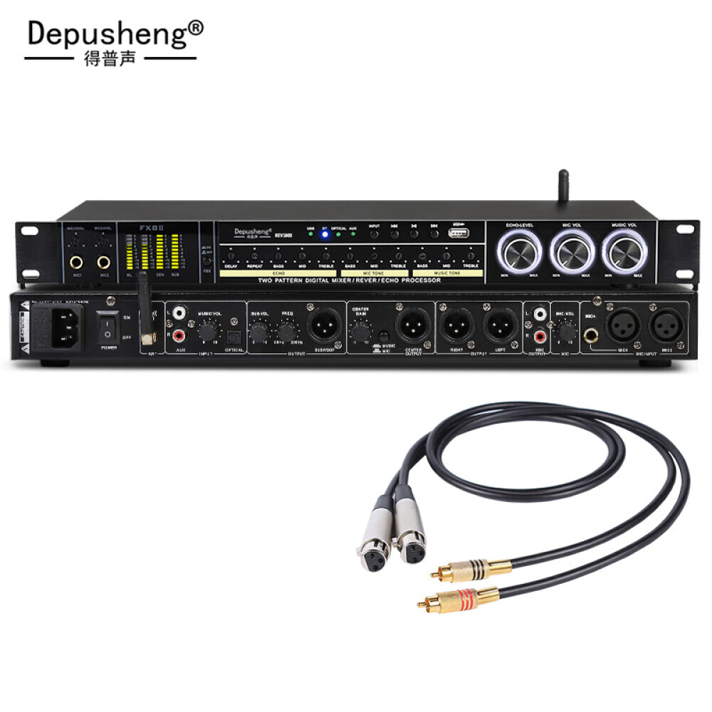 

Предварительный эффектор Depusheng REV3900 KTV с беспроводным микрофоном (микрофоном не комплектуется)