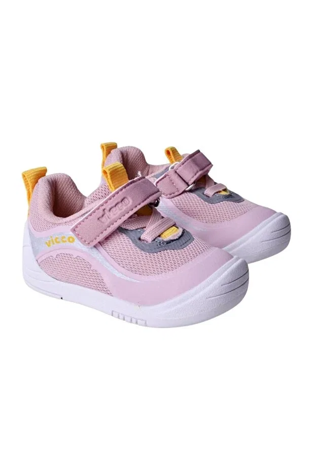 Детские туфли для девочек из кожзаменителя Burdu first step shoes Vicco, Powder — фото 2
