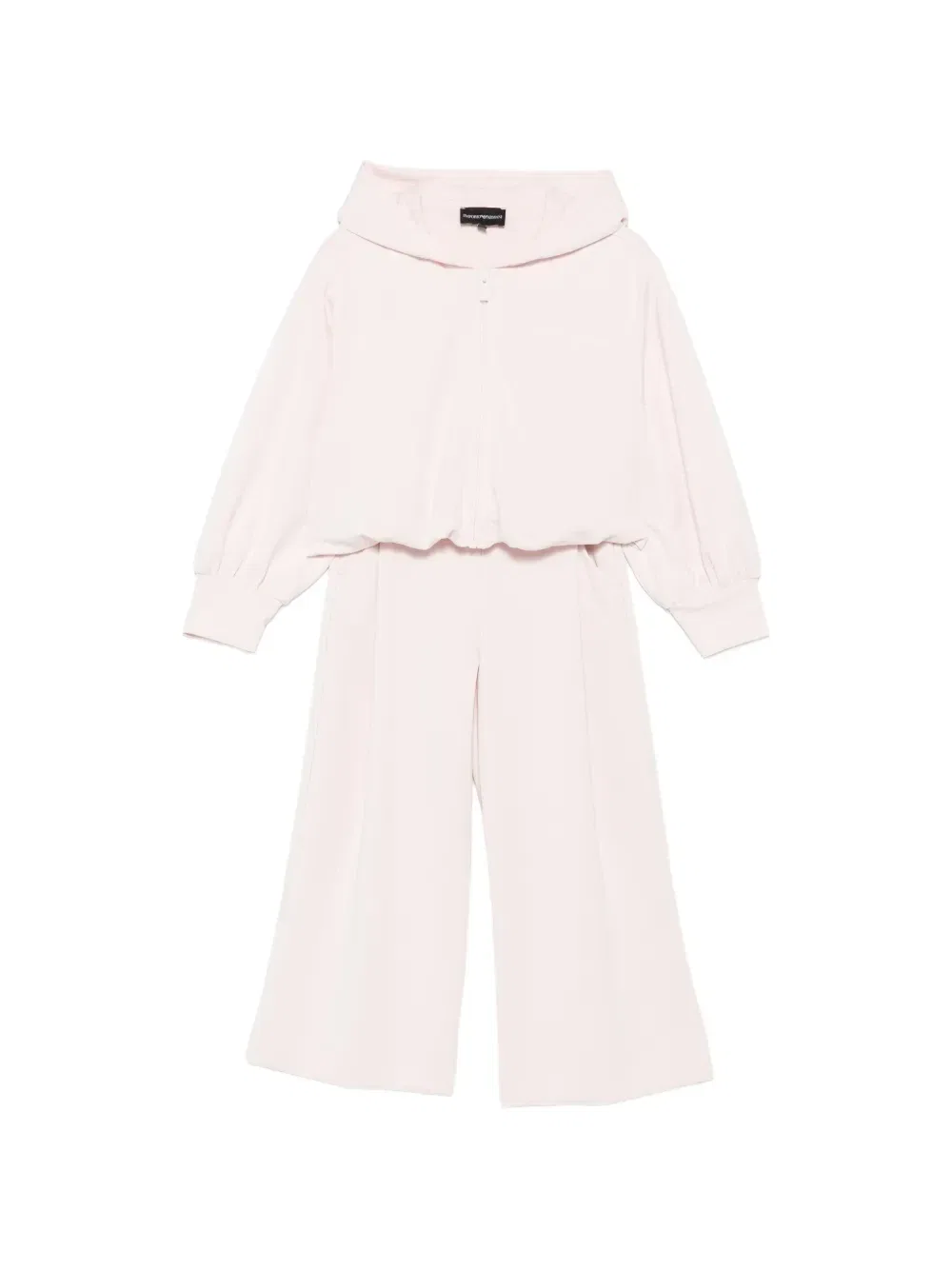 Спортивный костюм на молнии с принтом логотипа Emporio Armani Kids, розовый