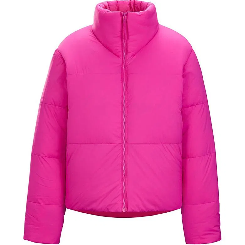 Женское пальто из пуха с воротником-стойкой Arcteryx, Electric Rose/Techno