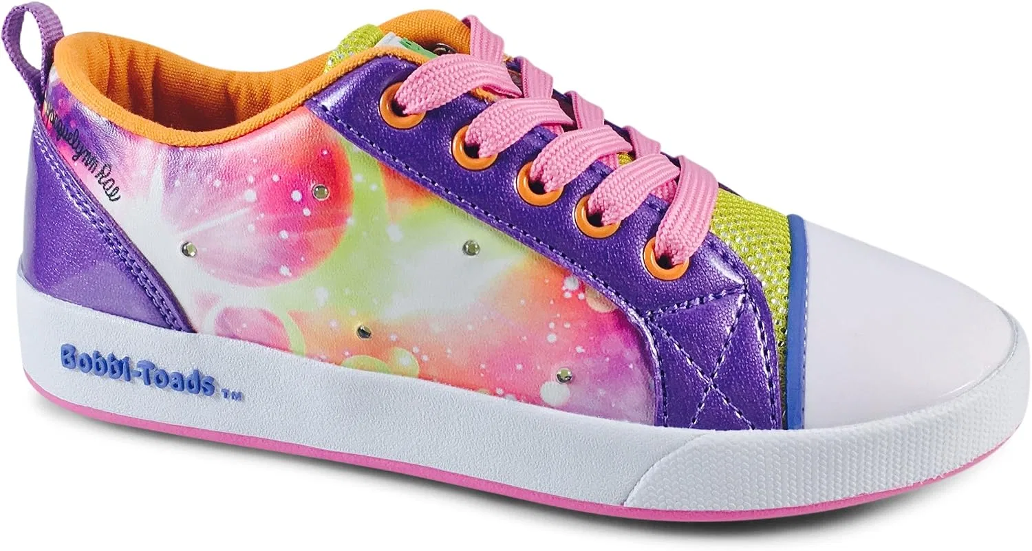 Детские кроссовки для девочек со светящейся подошвой Galaxy Disco Bobbi-Toads, Purple/Pink/Yellow