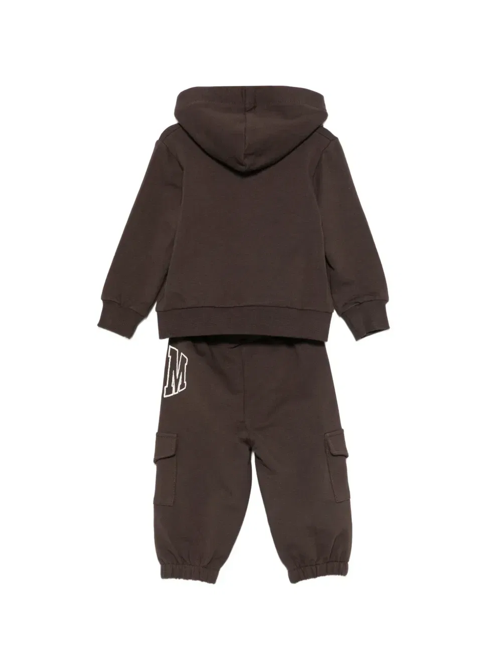 Комплект из толстовки и брюк с логотипом MSGM Kids, коричневый — фото 2